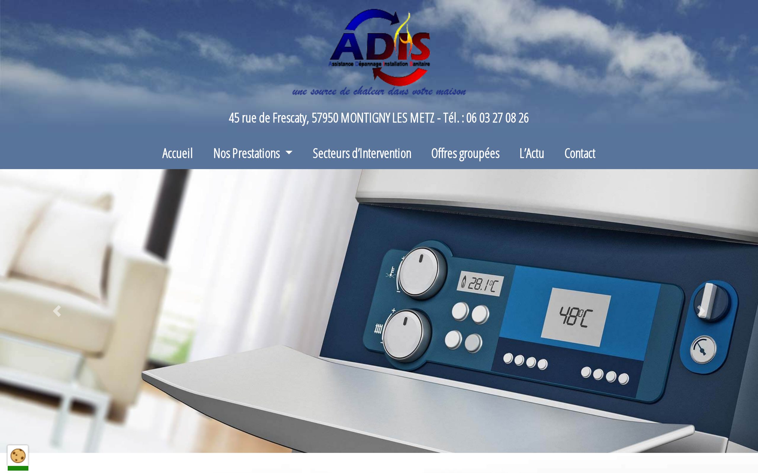 Aperçu du site ADIS