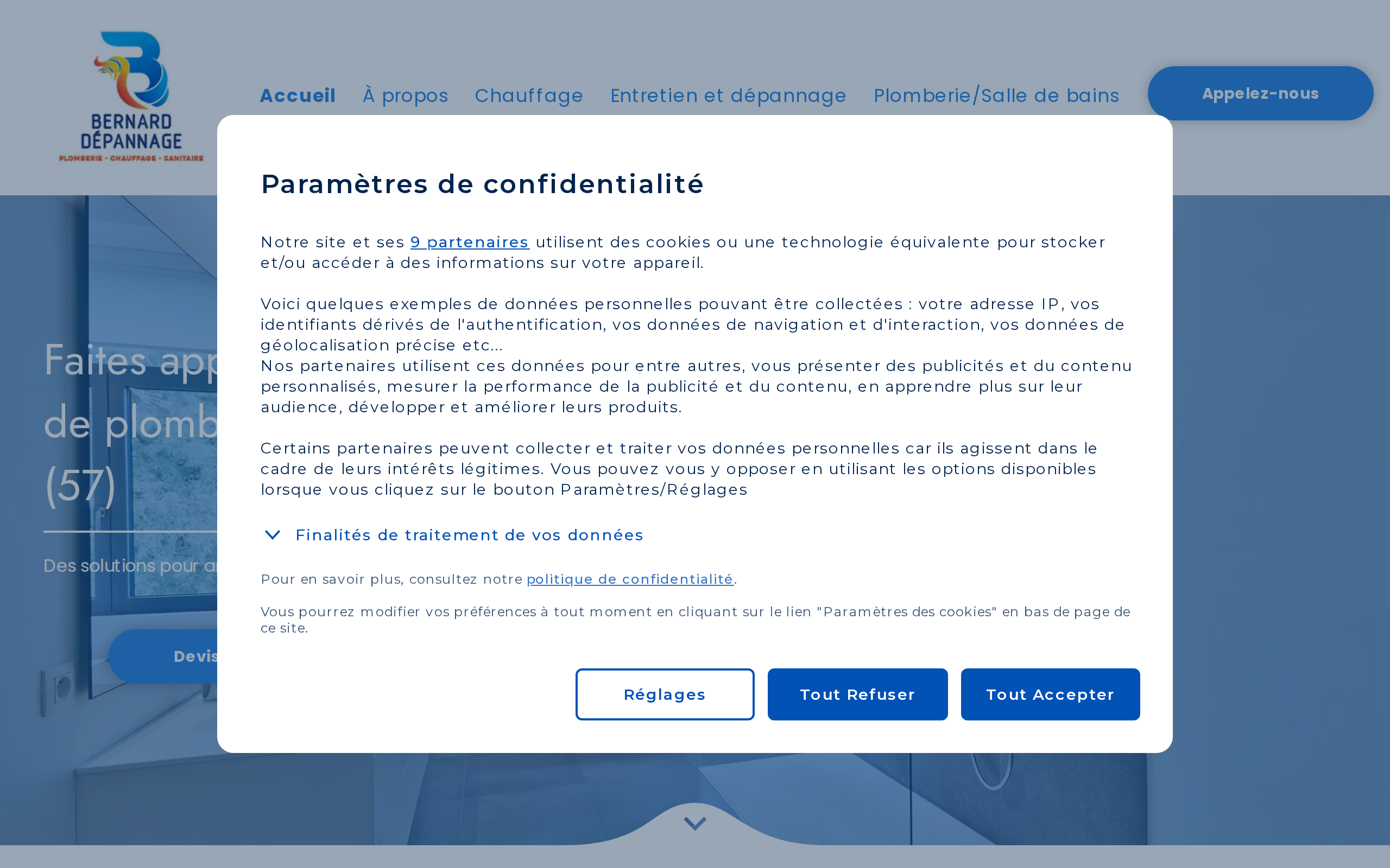 Aperçu du site Bernard Dépannage