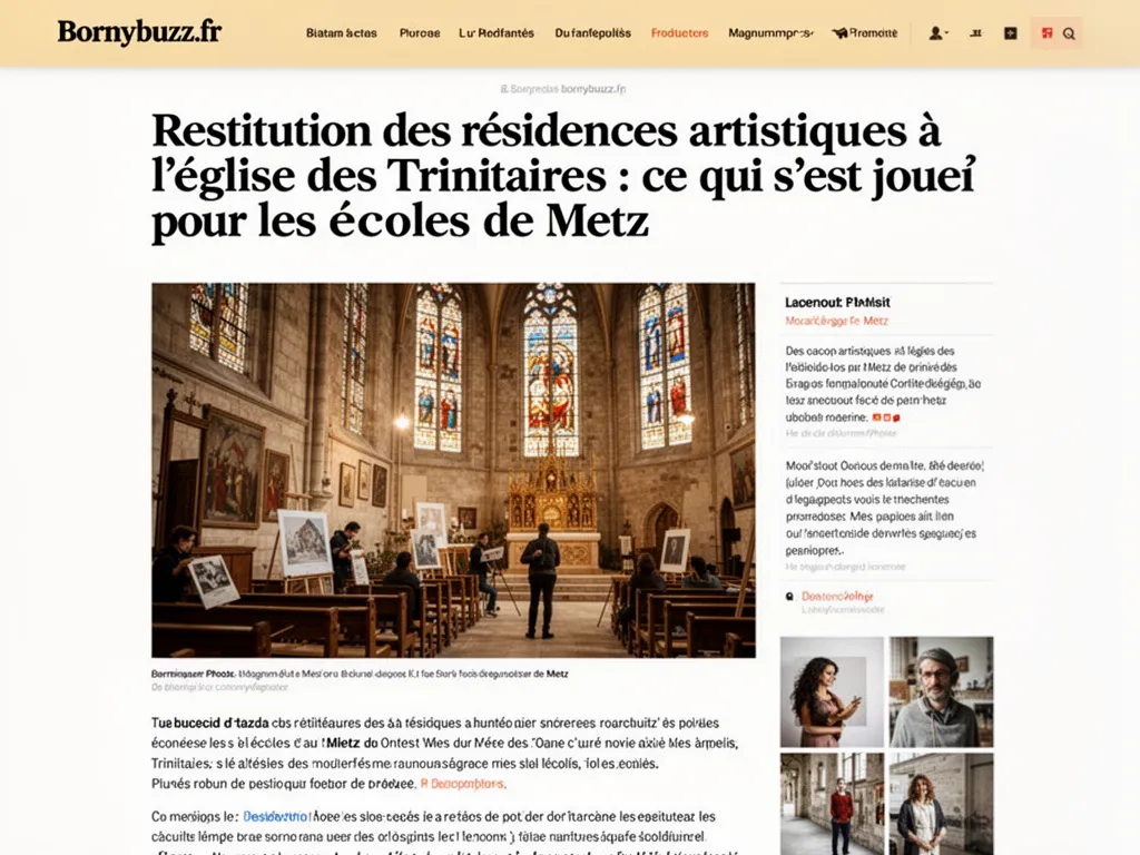 Restitution des résidences artistiques à l’église des Trinitaires : ce qui s’est joué pour les écoles de Metz