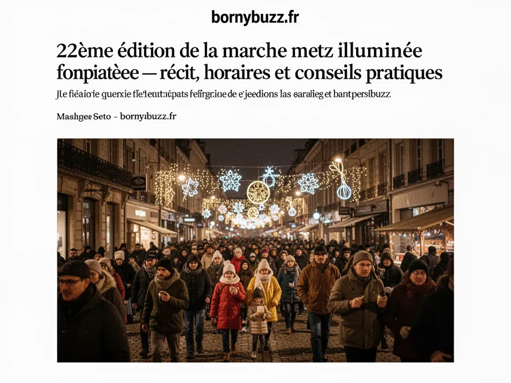 22eme edition de la marche metz illuminee : récit, horaires et conseils pratiques