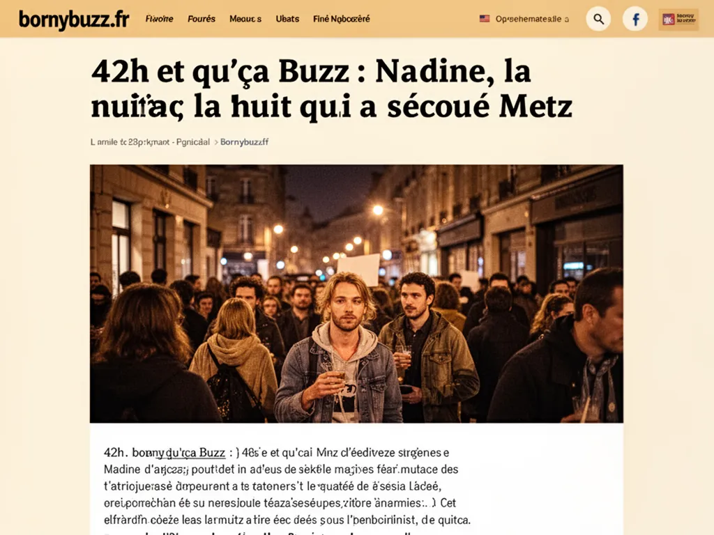 42h et qu’ça Buzz : Nadine, la nuit qui a secoué Metz