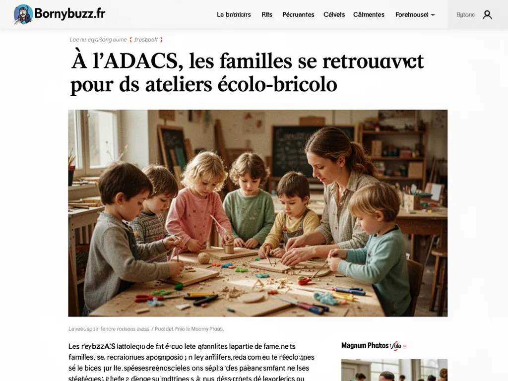 À l'ADACS, les familles se retrouvent pour des ateliers écolo-bricolo