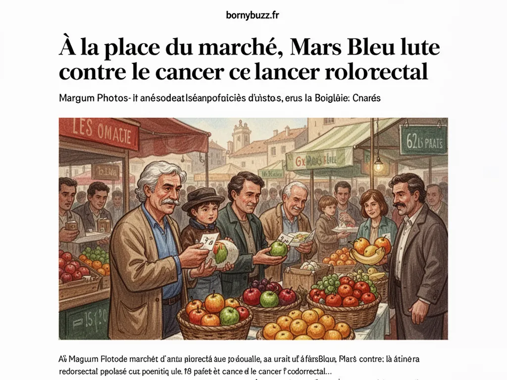 À la place du marché, Mars Bleu lutte contre le cancer colorectal