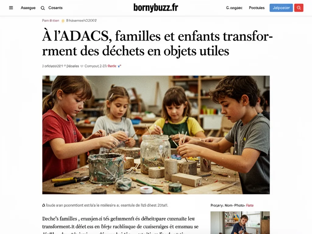 À l'ADACS, familles et enfants transforment des déchets en objets utiles