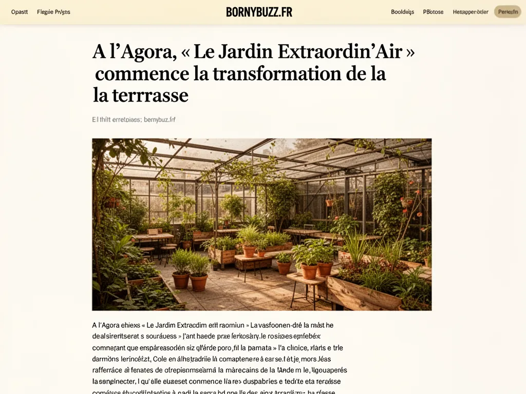 A l’Agora, « Le Jardin Extraordin’Air » commence la transformation de la terrasse