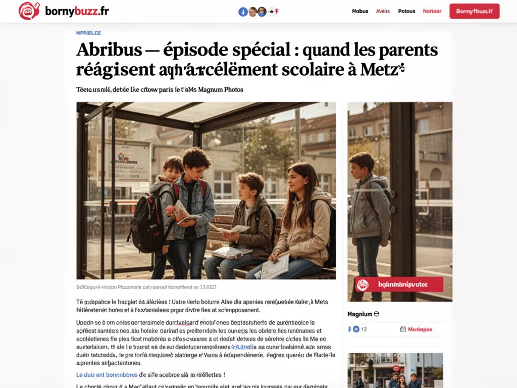 Abribus : épisode spécial : quand les parents réagissent au harcèlement scolaire à Metz