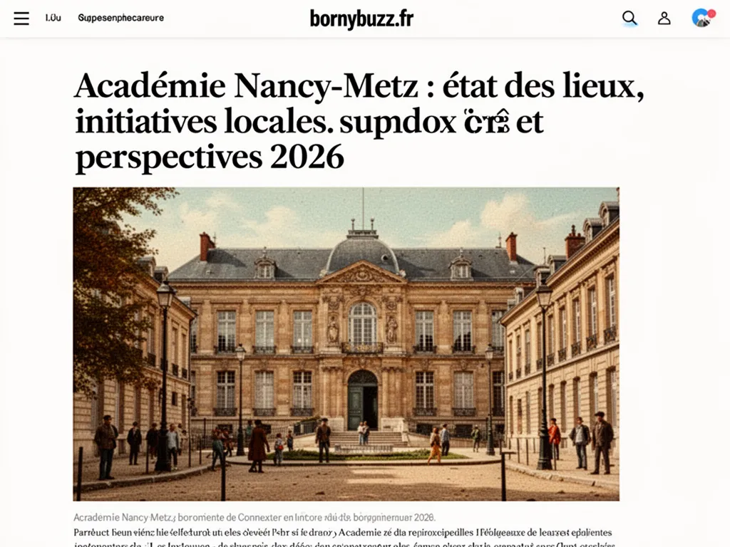 Académie Nancy-Metz : état des lieux, initiatives locales et perspectives 2026