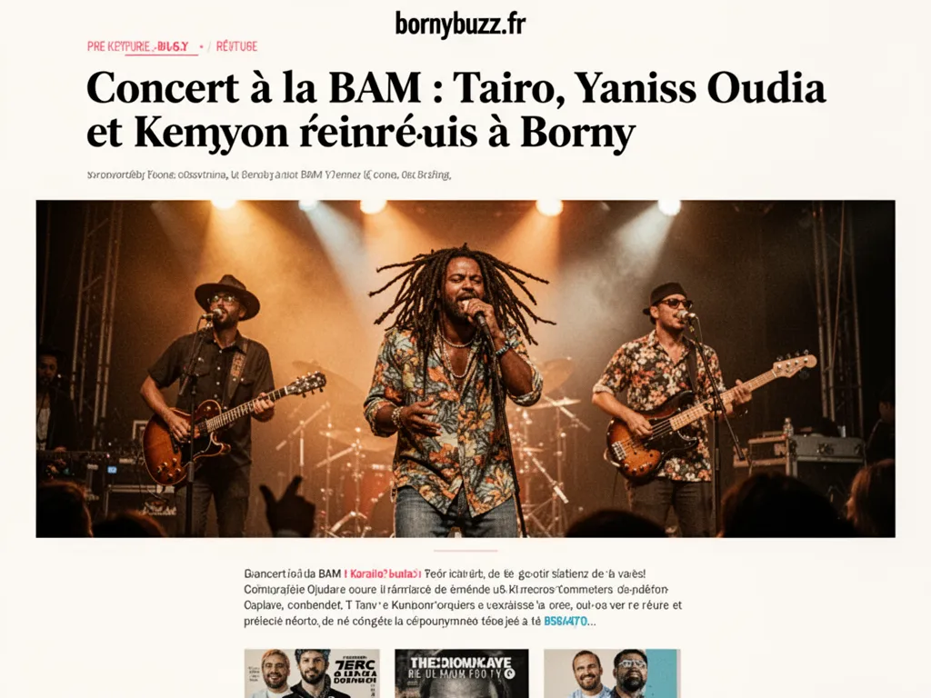 Concert à la BAM : Tairo, Yaniss Odua et Kenyon réunis à Borny