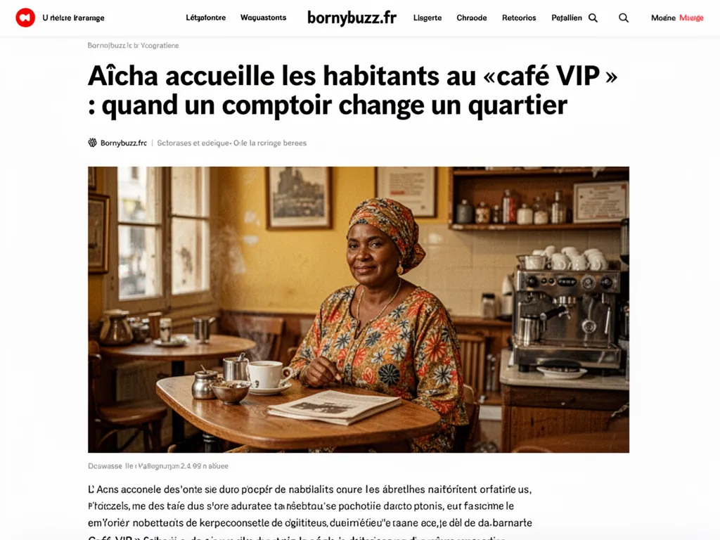 Aïcha accueille les habitants au « café VIP » : quand un comptoir change un quartier
