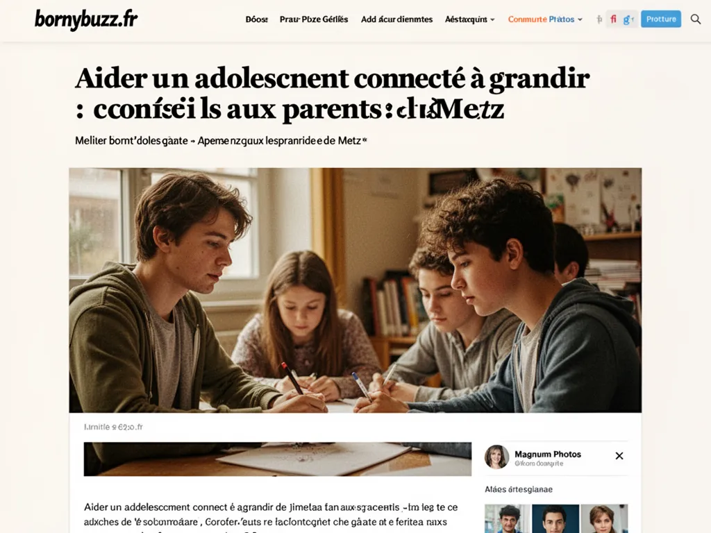 Aider un adolescent connecté à grandir : conseils aux parents de Metz