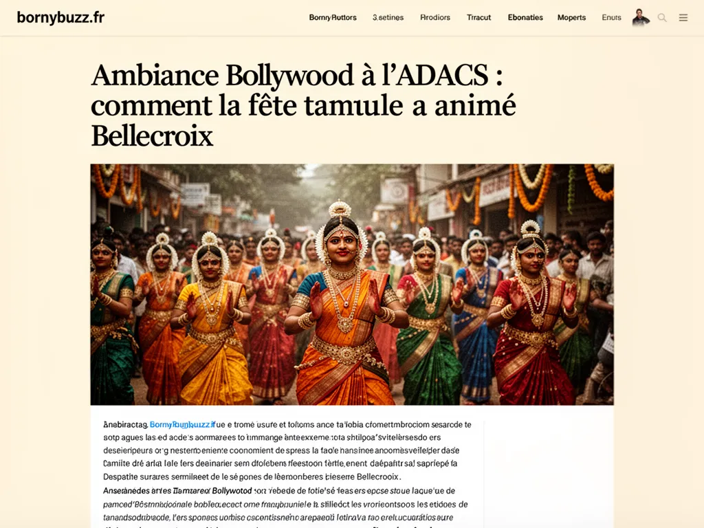 Ambiance Bollywood à l'ADACS : comment la fête tamoule a animé Bellecroix
