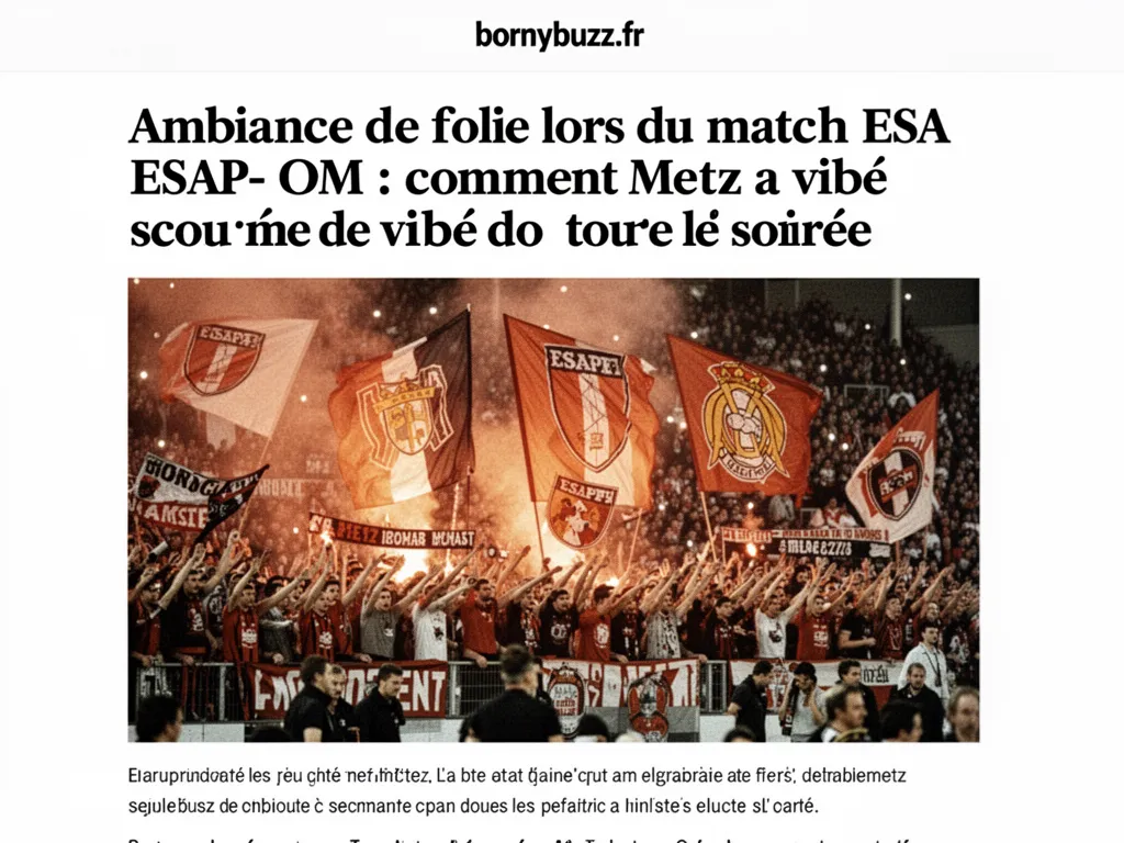 Ambiance de folie lors du match ESAP-OM : comment Metz a vibré toute la soirée