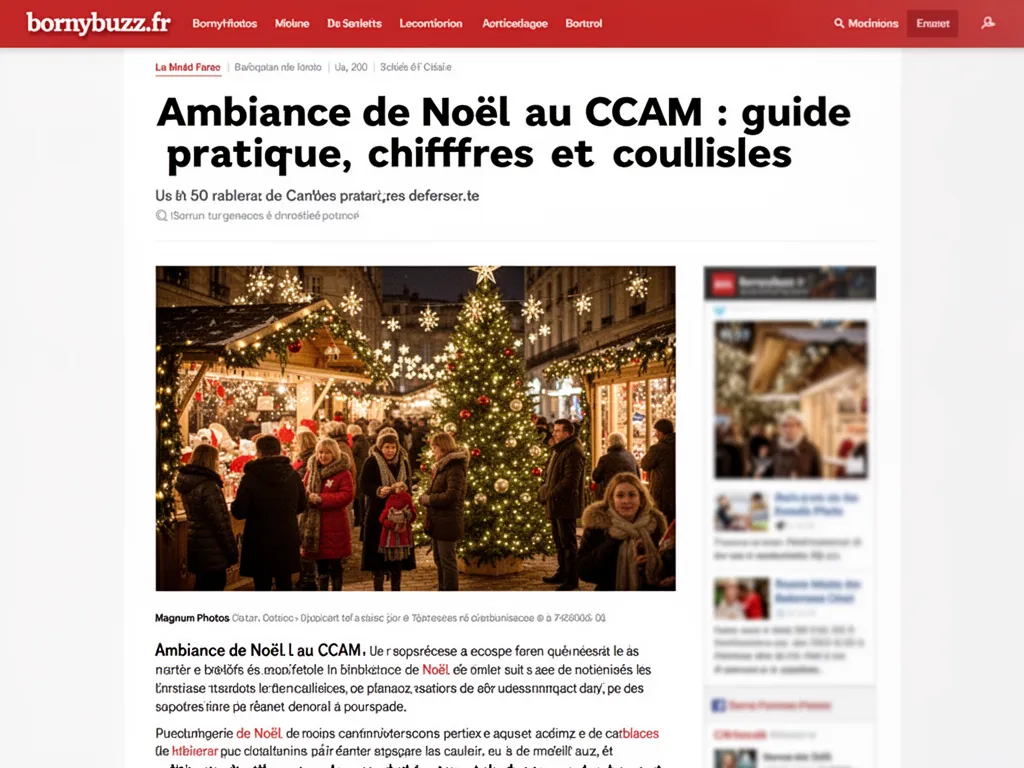 Ambiance de Noël au CCAM : guide pratique, chiffres et coulisses