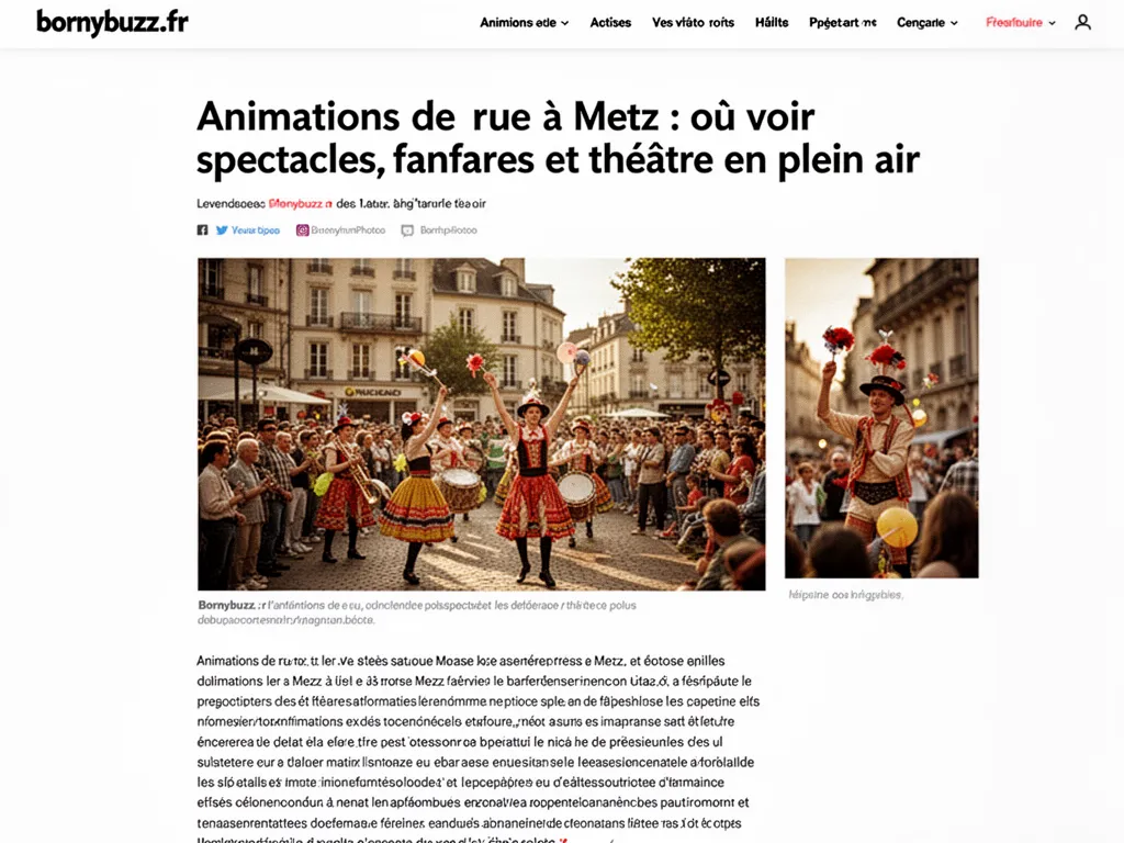 Animations de rue à Metz : où voir spectacles, fanfares et théâtre en plein air