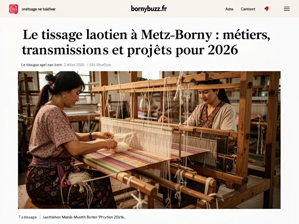 Le tissage laotien à Metz‑Borny : métiers, transmissions et projets pour 2026