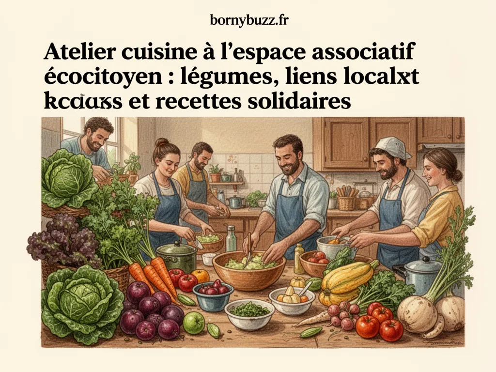 Atelier cuisine à l’espace associatif écocitoyen : légumes, liens locaux et recettes solidaires