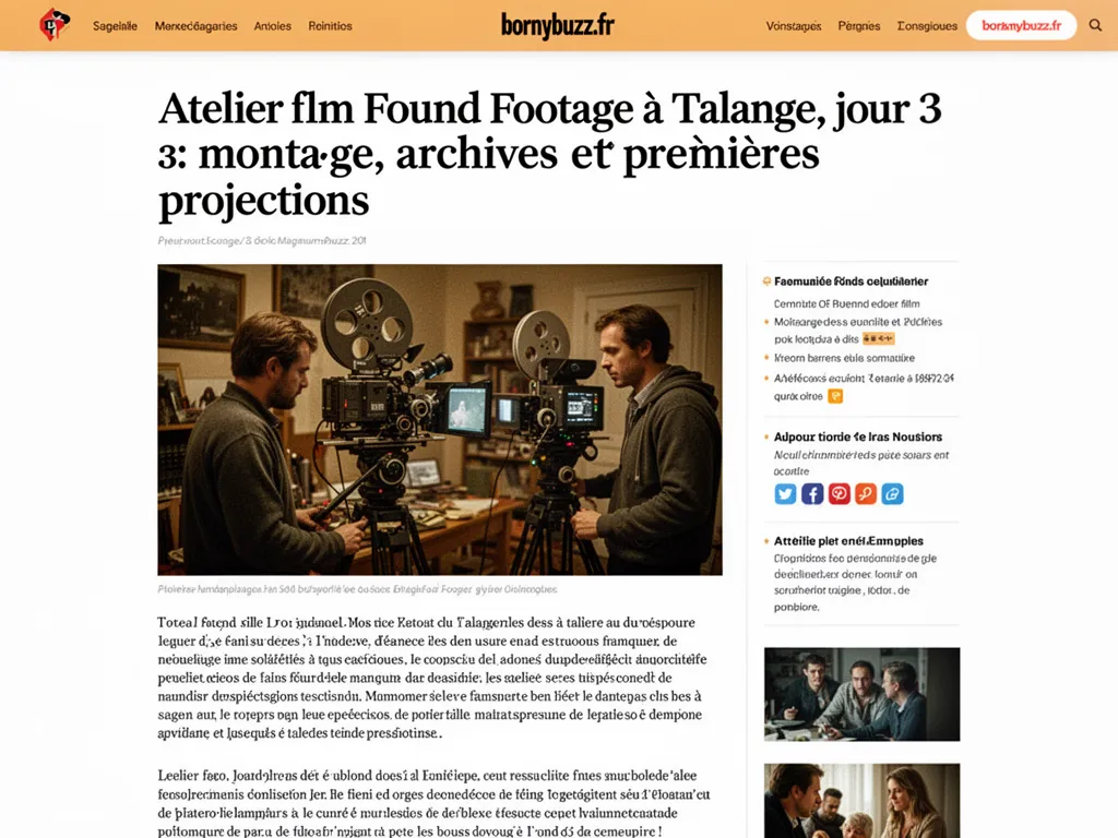 Atelier film Found Footage à Talange, jour 3 : montage, archives et premières projections
