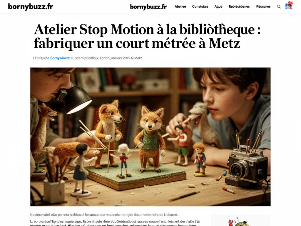 Atelier Stop Motion à la bibliothèque : fabriquer un court métrage à Metz