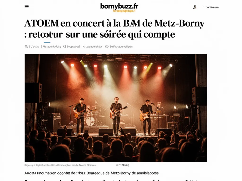 ATOEM en concert à la BAM de Metz-Borny : retour sur une soirée qui compte