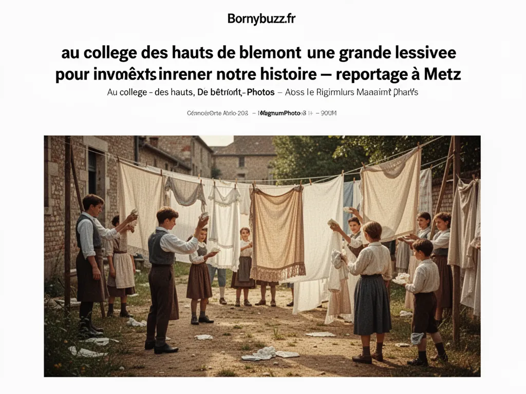 au college des hauts de blemont une grande lessive pour inventer notre histoire — reportage à Metz