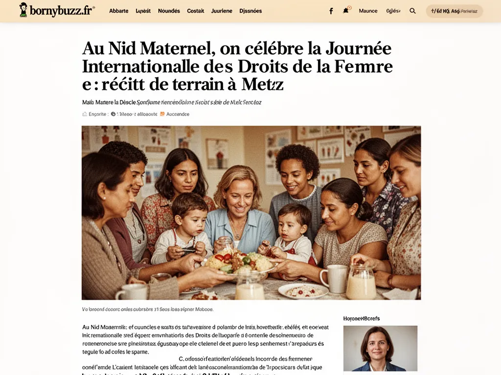 Au Nid Maternel, on célèbre la Journée Internationale des Droits de la Femme : récit de terrain à Metz