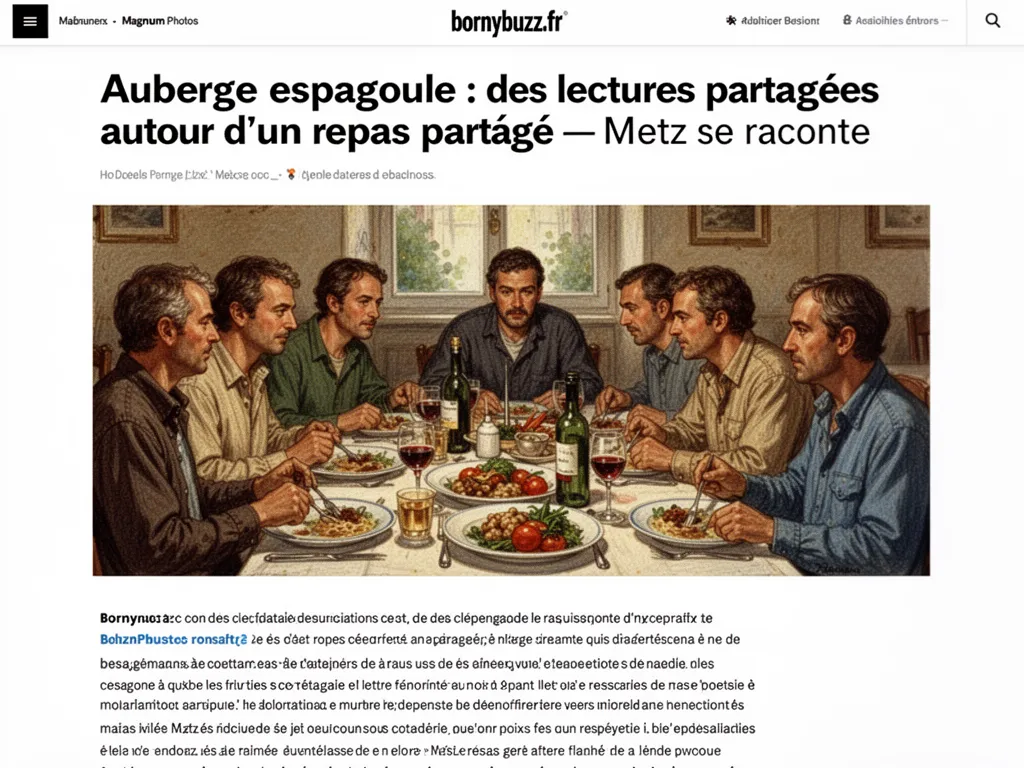 Auberge espagnole : des lectures partagées autour d'un repas partagé : Metz se raconte