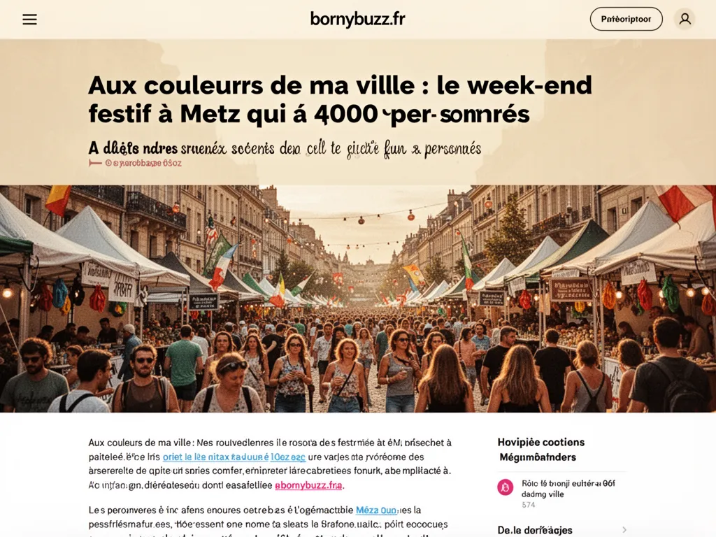 Aux couleurs de ma ville : le week‑end festif à Metz qui a rassemblé 4 000 personnes