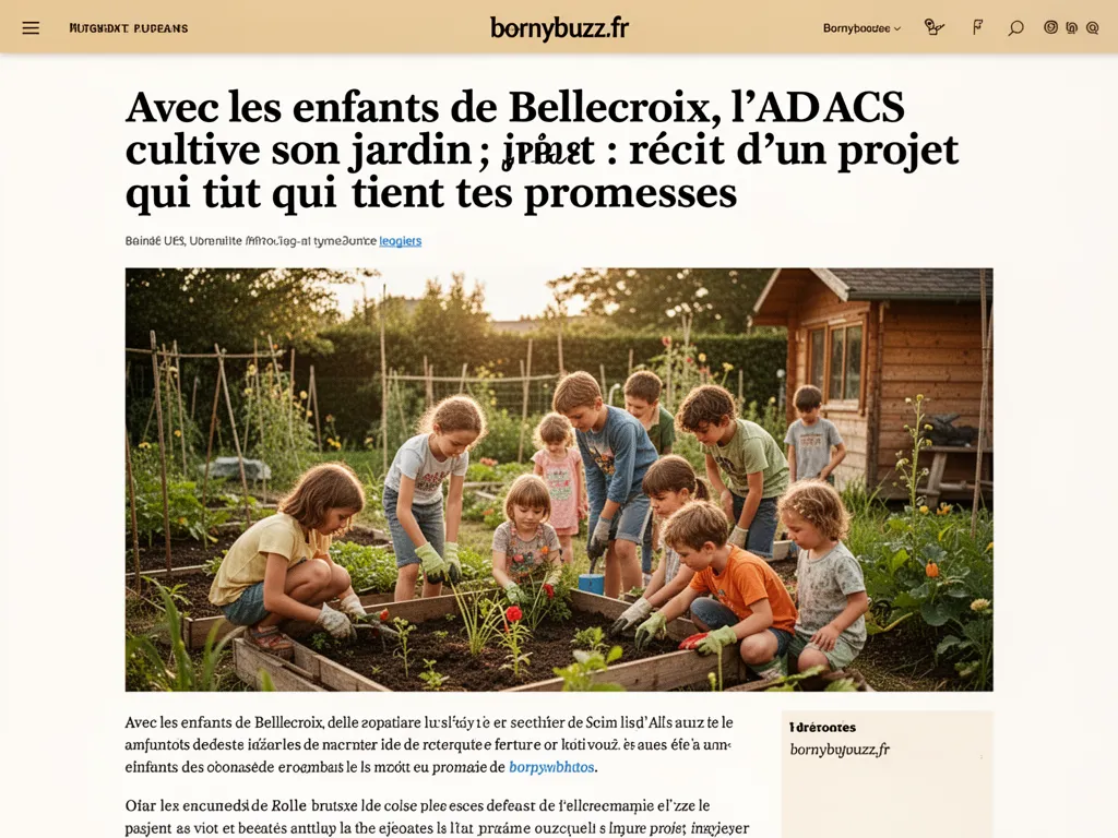 Avec les enfants de Bellecroix, l'ADACS cultive son jardin : récit d'un projet qui tient ses promesses
