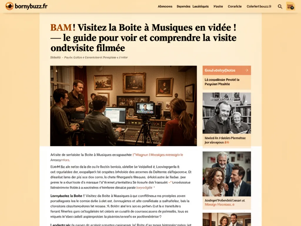 BAM ! Visitez la Boite à Musiques en vidéo ! : le guide pour voir et comprendre la visite filmée