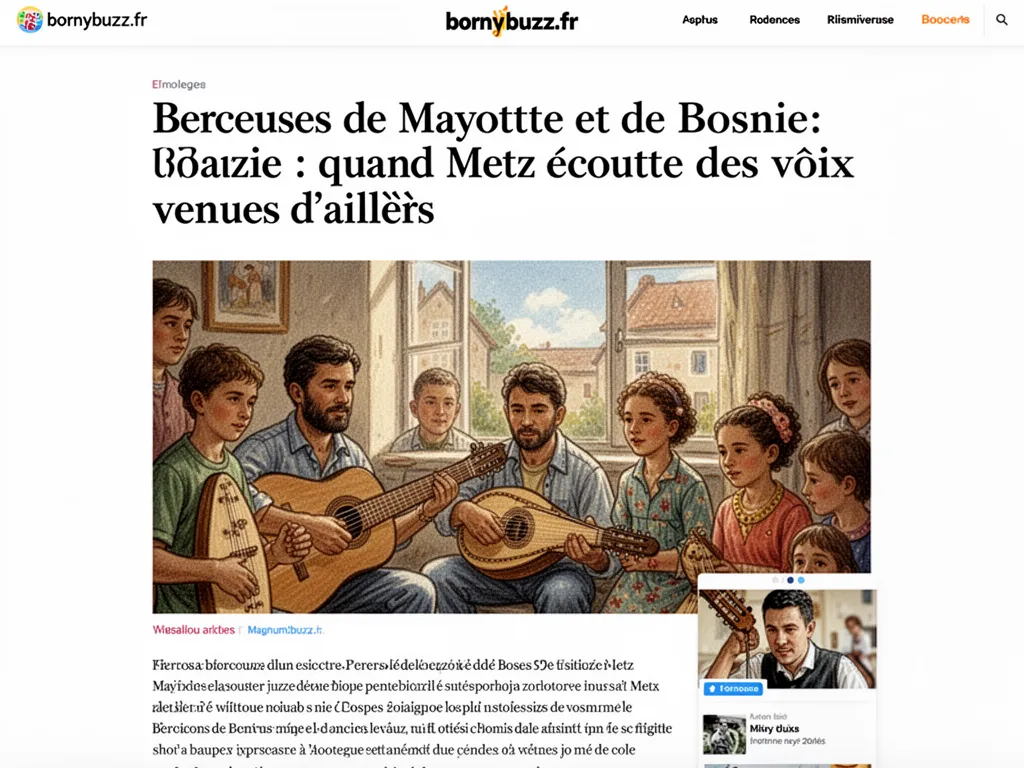 Berceuses de Mayotte et de Bosnie : quand Metz écoute des voix venues d’ailleurs