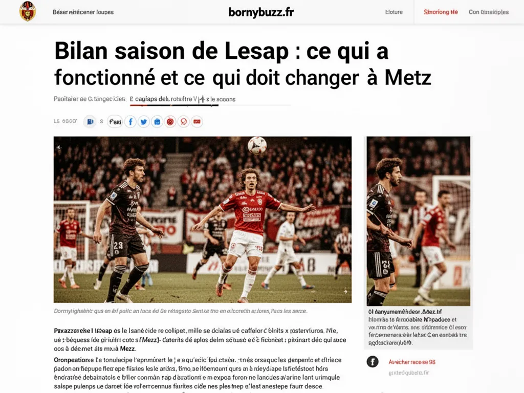 Bilan saison de Lesap : ce qui a fonctionné et ce qui doit changer à Metz