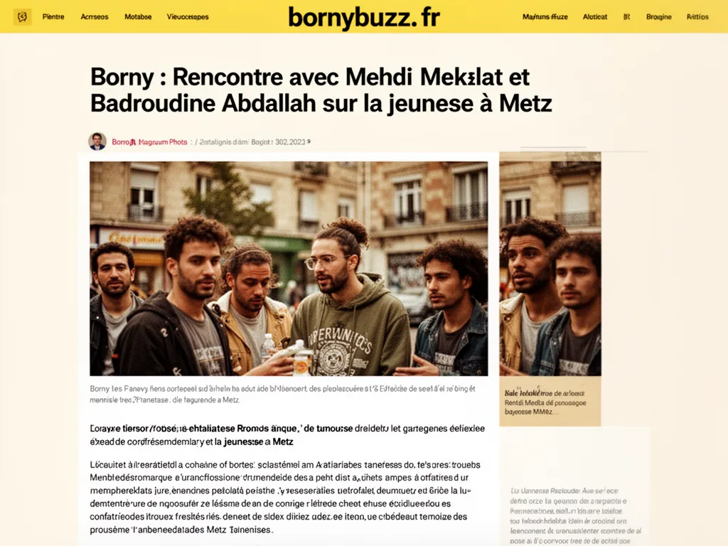 Borny : Rencontre avec Mehdi Meklat et Badroudine Abdallah sur la jeunesse à Metz