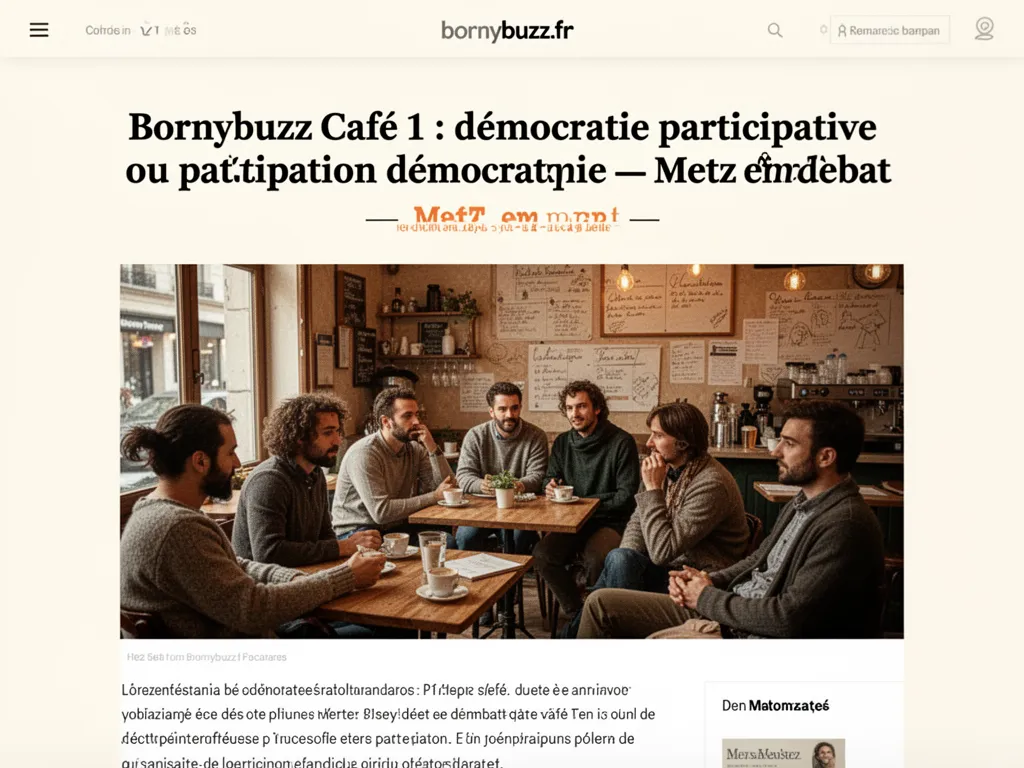 Bornybuzz Café 1 : démocratie participative ou participation démocratique : Metz en débat