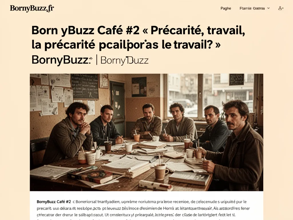 BornyBuzz Café #2 « Précarité, travail, la précarité par le travail? » | BornyBuzz