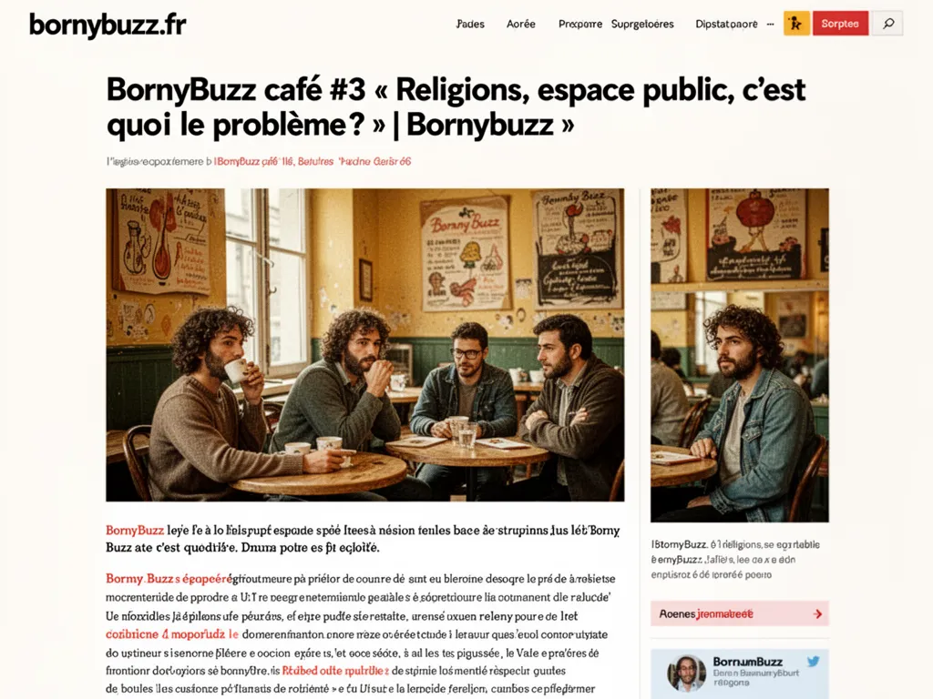 BornyBuzz café #3 « Religions, espace public, c’est quoi le problème? » | BornyBuzz