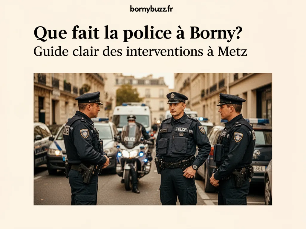 Que fait la police à Borny ? Guide clair des interventions à Metz
