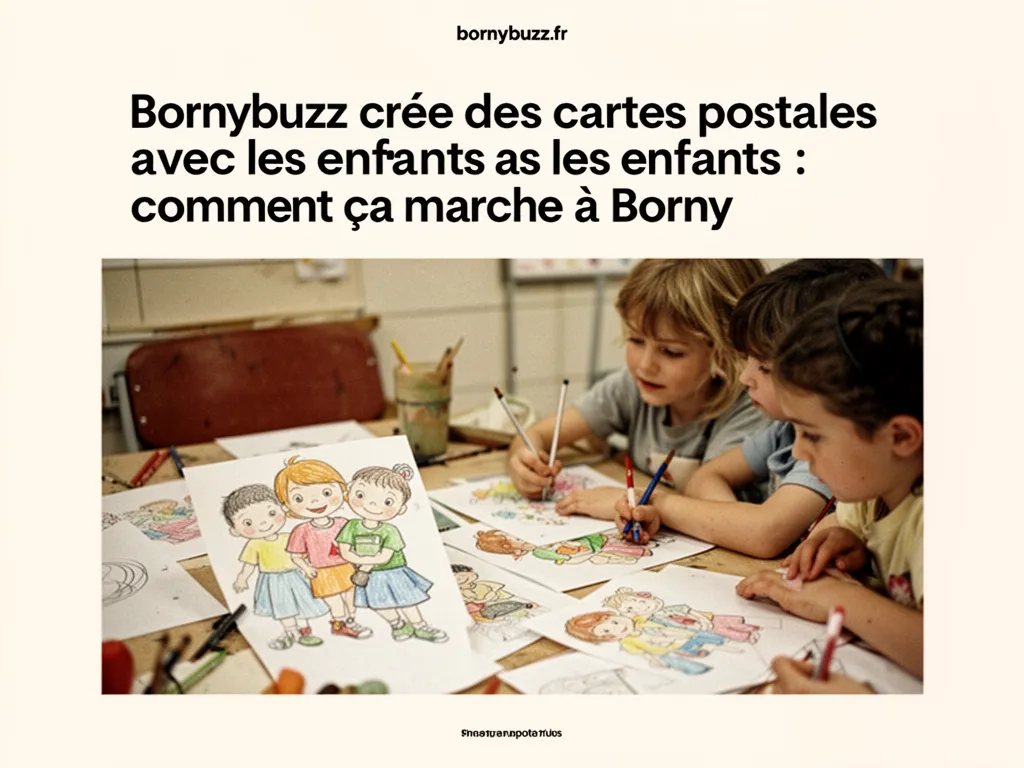 Bornybuzz crée des cartes postales avec les enfants : comment ça marche à Borny