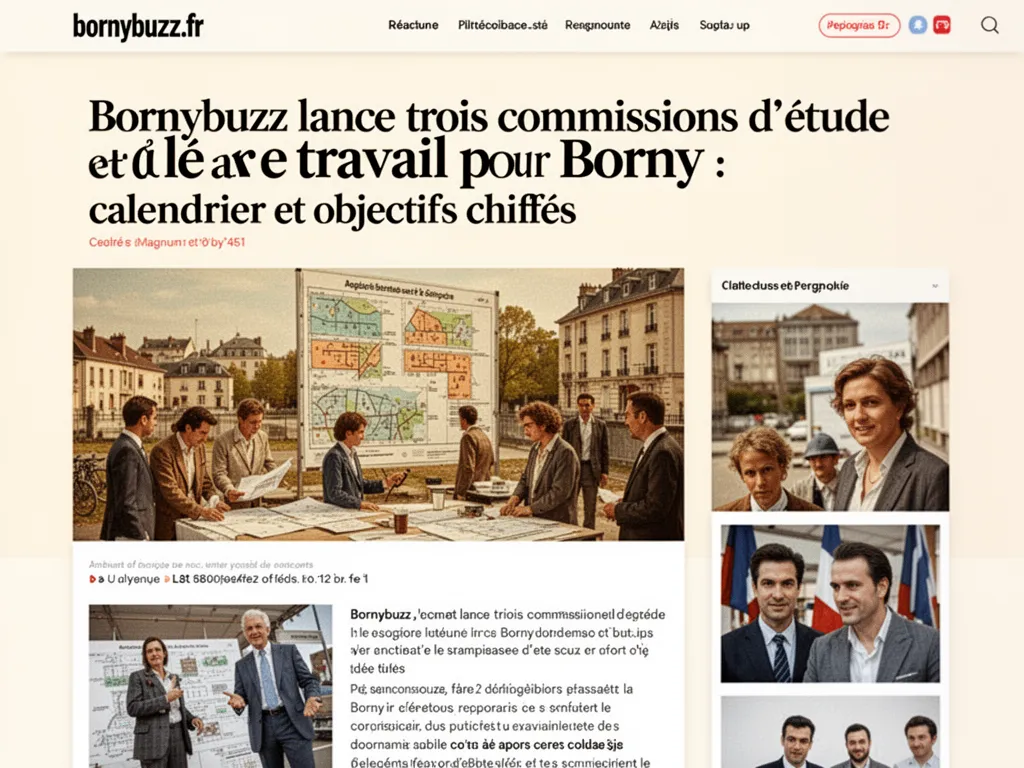 Bornybuzz lance trois commissions d'étude et de travail pour Borny : calendrier et objectifs chiffrés