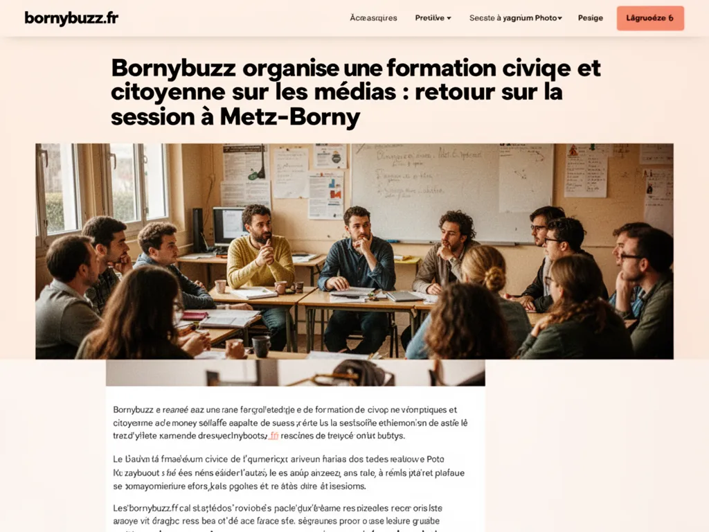 Bornybuzz organise une formation civique et citoyenne sur les médias : retour sur la session à Metz-Borny