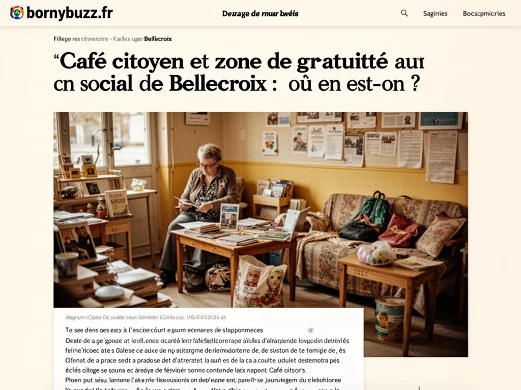 Café citoyen et zone de gratuité au centre social de Bellecroix : où en est-on ?