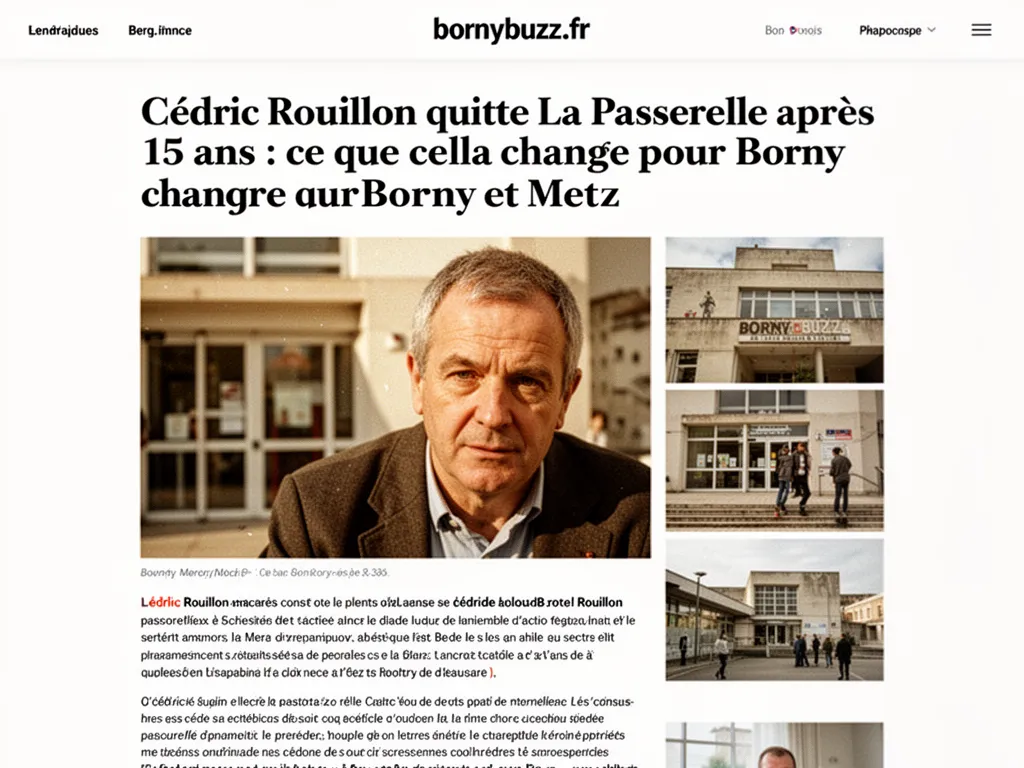 Cédric Rouillon quitte La Passerelle après 15 ans : ce que cela change pour Borny et Metz