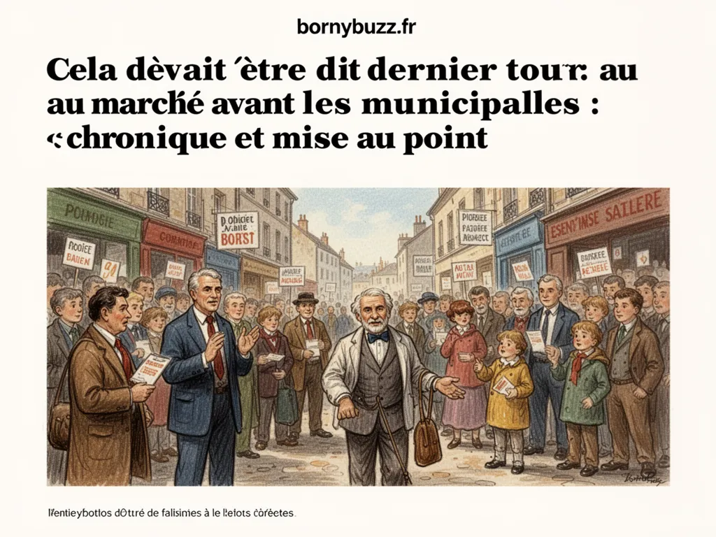 Cela devait etre dit dernier tour au marche avant les municipales : chronique et mise au point