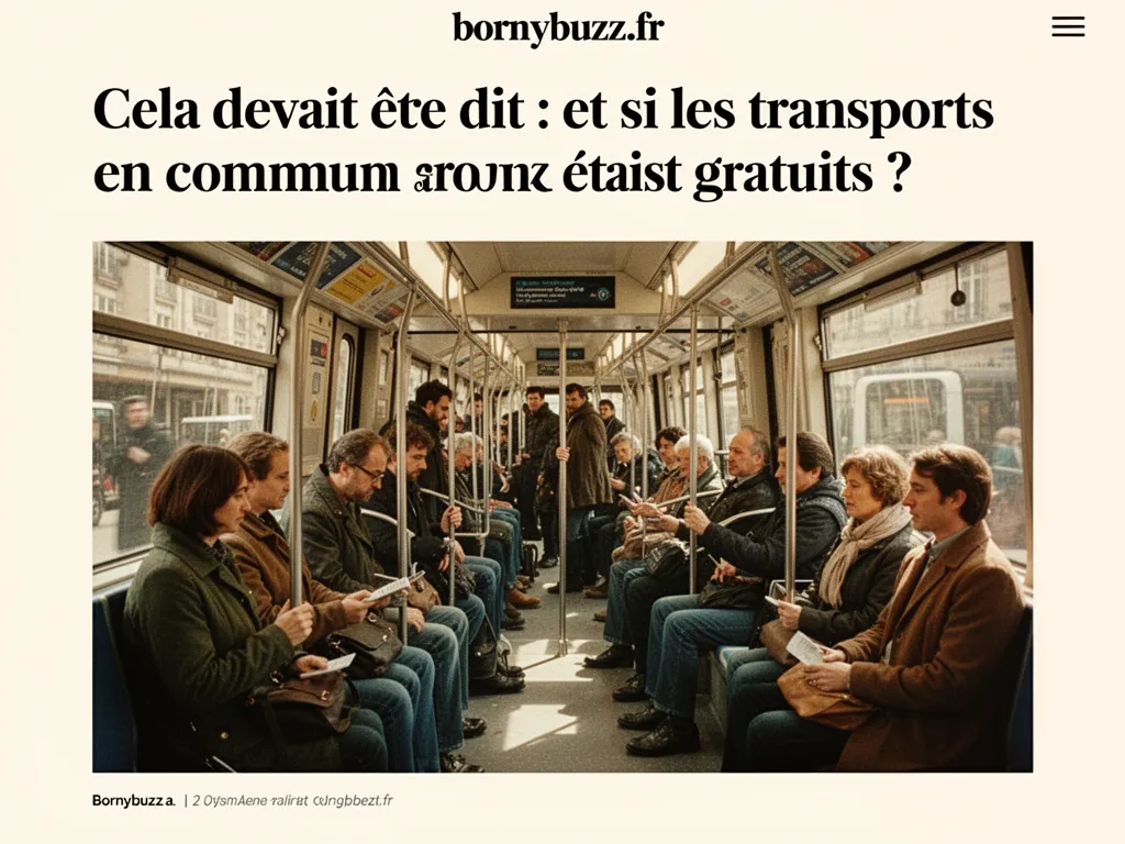 Cela devait être dit : et si les transports en commun étaient gratuits ?