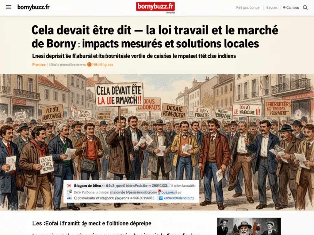Cela devait être dit — la loi travail et le marché de Borny : impacts mesurés et solutions locales