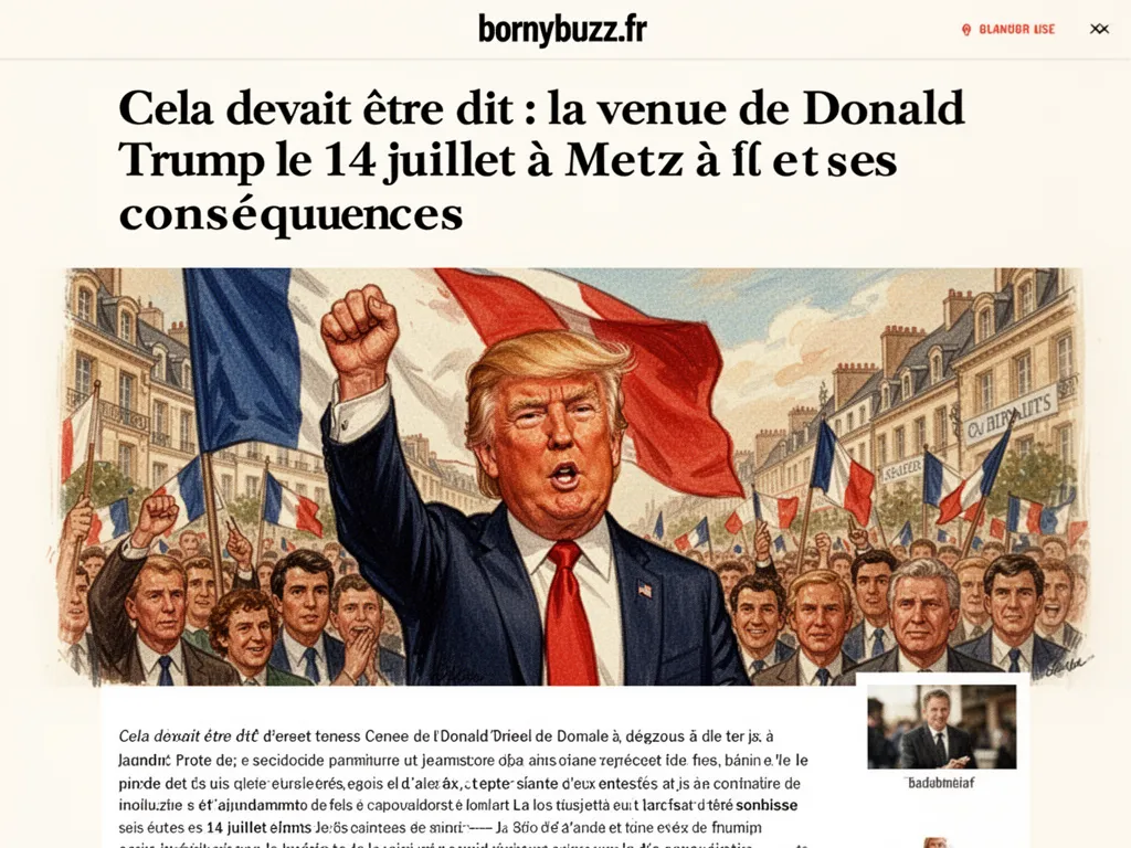 Cela devait être dit : la venue de Donald Trump le 14 juillet à Metz et ses conséquences