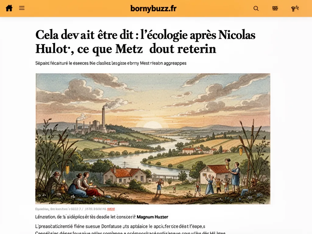 Cela devait être dit : l'écologie après Nicolas Hulot, ce que Metz doit retenir
