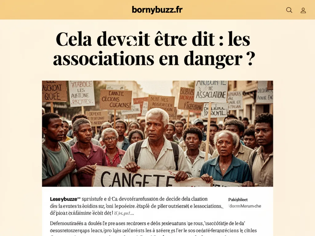 Cela devait être dit : les associations en danger ?