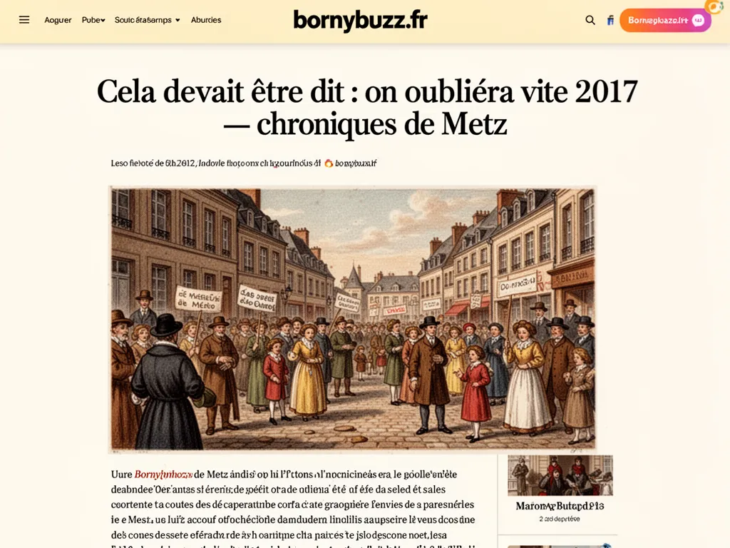 Cela devait être dit : on oubliera vite 2017 — chroniques de Metz