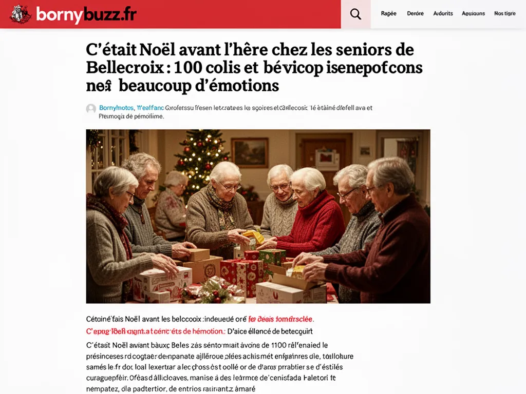 C’était Noël avant l’heure chez les seniors de Bellecroix : 100 colis et beaucoup d’émotions