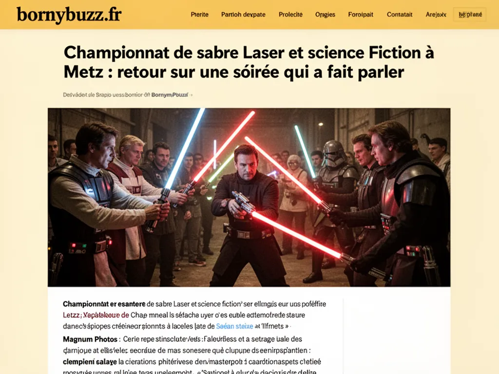 Championnat de sabre laser et science fiction à Metz : retour sur une soirée qui a fait parler